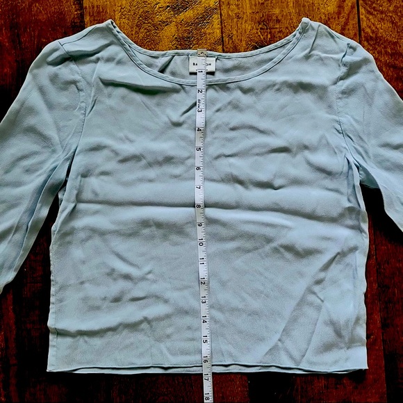 Babaton Light Blue Blouse with Bell Sleeves, Size XXS - Picture 7 of 9